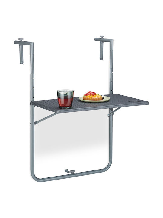 Metal Masa pentru spații exterioare mici Gri 59.5x60cm