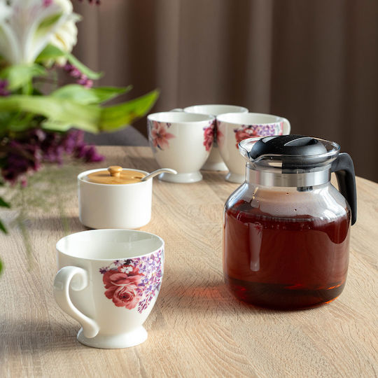 Kadax Glas-Teekanne Schwarz 1500ml