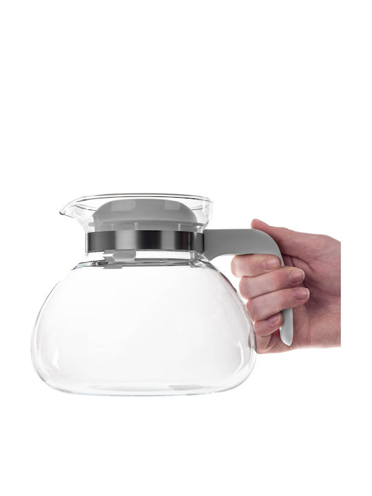 Kadax Ceainic Din Sticlă Alb 1700ml