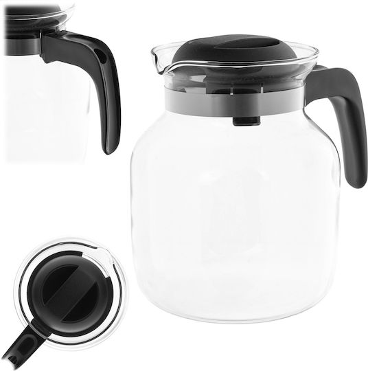 Kadax Glas-Teekanne Schwarz 1500ml