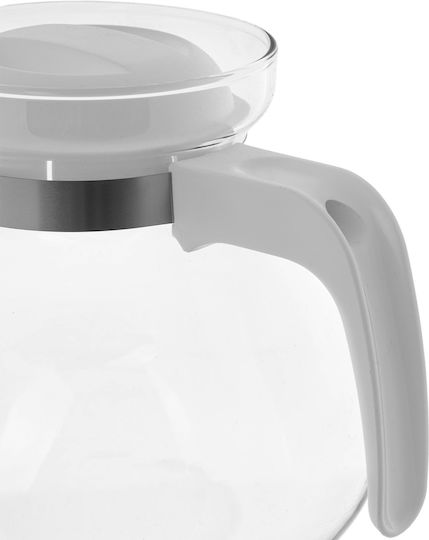 Kadax Ceainic Din Sticlă Alb 1700ml