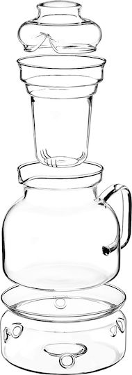 Kadax Teapot with Filter Glass Transparent 1500ml
