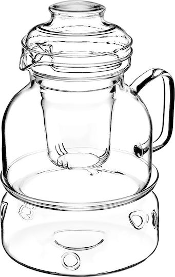 Kadax Teapot with Filter Glass Transparent 1500ml