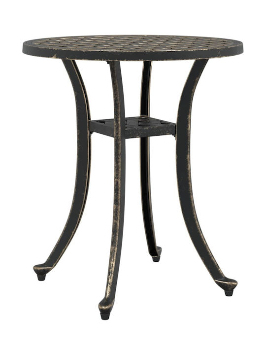 Sitting Room Outdoor Aluminum Table Bronze 48x48x53cm