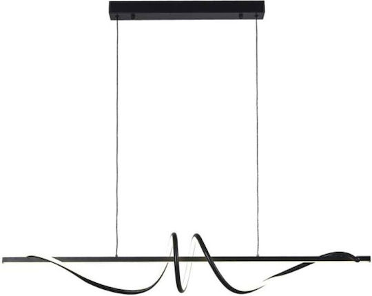 Atman LED Κρεμαστό Φωτιστικό Μαύρο 120x20εκ.