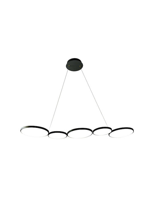 Eko Light Κρεμαστό Φωτιστικό Μαύρο LED με Φυσικό Λευκό Φως