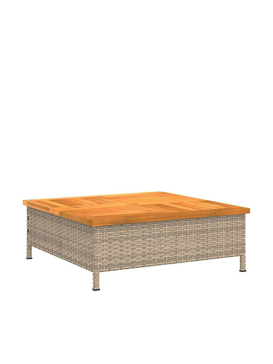 Garten- und Terrassentisch für kleine Räume Beiges 70x70x25cm