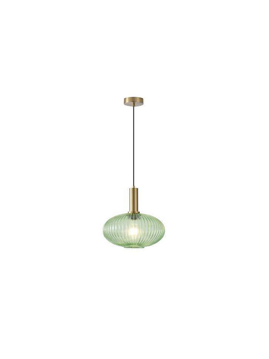 Eurolamp Topaz Green Pendant Ceiling Light with E27 Socket 30x30x17.1cm