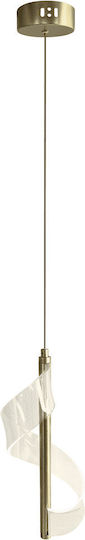 Eko Light Lustră Suspendată Auriu 14x14cm.