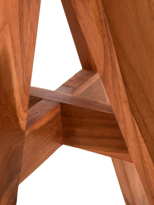 Garden & Terrace Table for Small Outdoor Spaces by Freebox Made of Solid Teak Natural 70x70x75cm