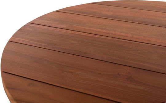 Garden & Terrace Table for Small Outdoor Spaces by Freebox Made of Solid Teak Natural 70x70x75cm