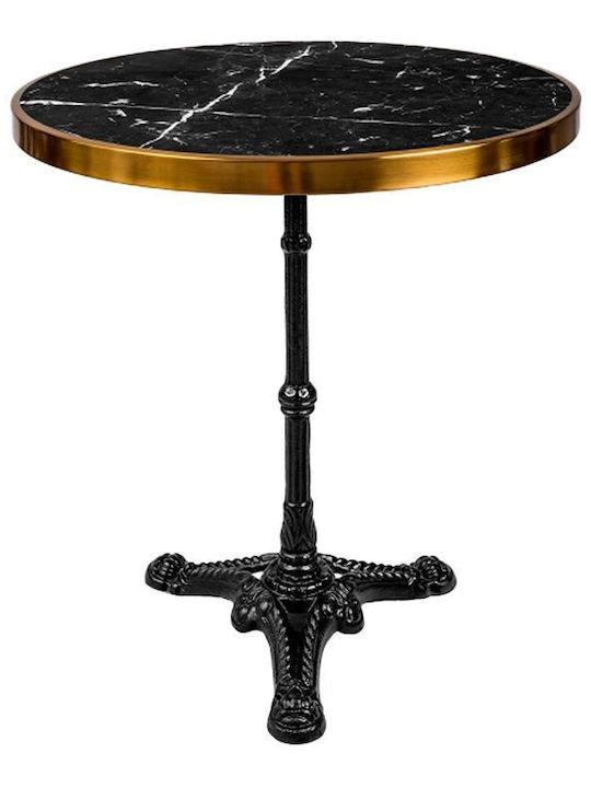 Tisch für kleine Außenbereiche Stabil Andeket Black-Gold Shade 70x70x72cm