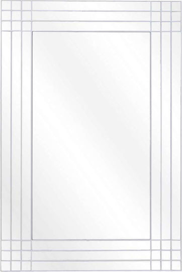 Inart 3-95-290-0028 Wandspiegel Rechteckig Weiß 90x60cm Inart 3-95-290-0028 Wandspiegel Rechteckig Weiß 90x60cm