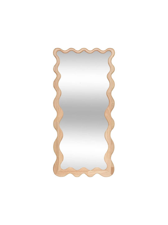 Atmosphera Wall Mirror with Beige Wooden Frame 100x48cm 1pcs