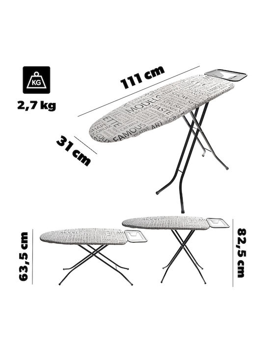 Kadax Kadax Bügelbrett Für Dampfbügeleisen Zusammenklappbar 110x30cm