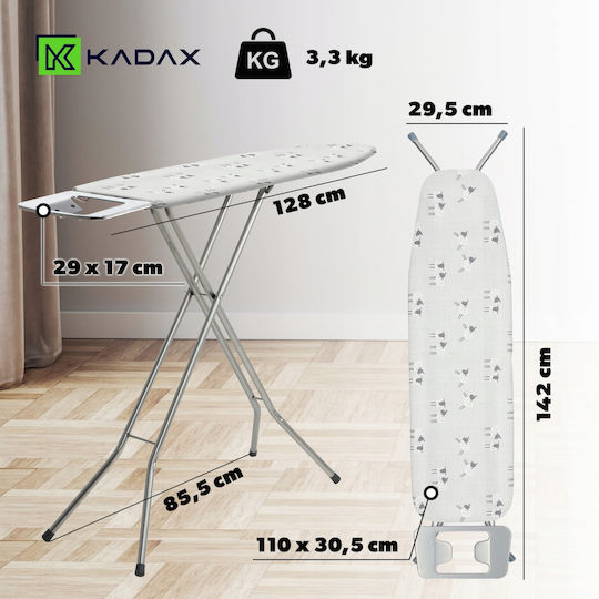 Kadax Kadax Bügelbrett Für Dampfbügeleisen Zusammenklappbar 110x30cm