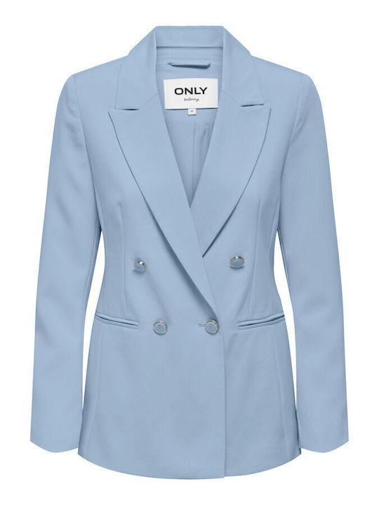 Only Дълго Дамско Строено Сако Soft Chambray