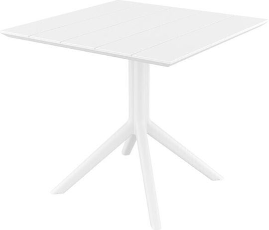Τραπέζι Καφενείου Paris 80x80x74 White
