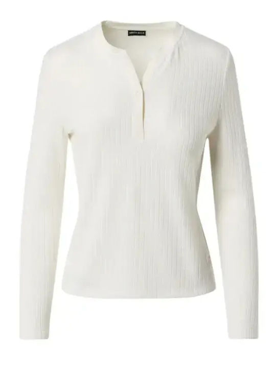Damen Langarm Pullover White