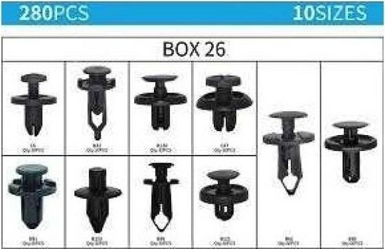 Raistar Car Plastic Clips 280 Pieces
