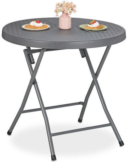 Tisch Zusammenklappbar 80x80cm Gray