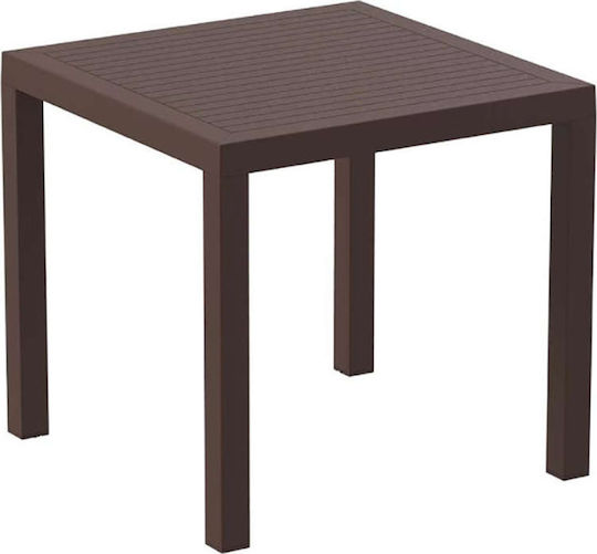 Τραπέζι Βοηθητικό Ares 80x80x75 Brown
