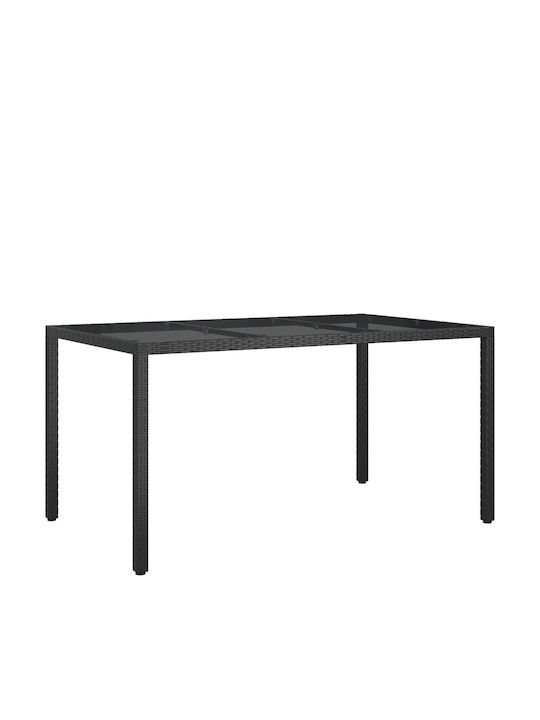Tisch Stabil Black 150x90x75cm