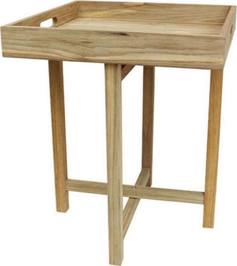 Hilfsmittel Garten- und Terrassentische für Kleine Räume aus Teak Tray Braune 50x50x66cm