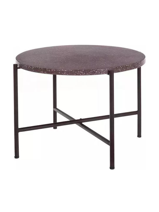Sitting Room Outdoor Free Standing Metal Table Dark Brown 60x60xcm