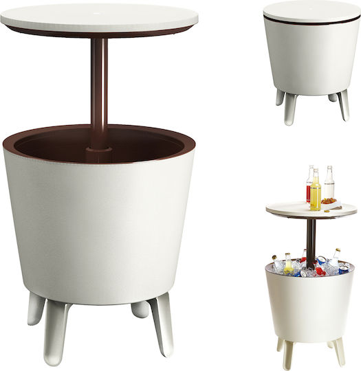 Bar Table Catering Foldable 50x50x85 White/Brown Bar Table Catering Foldable 50x50x85 White/Brown