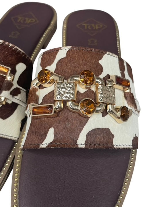 Leather Women's Flat Sandals GY-08392-500-1