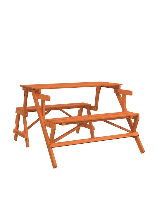 Outdoor Dinner Wood Table Brown 110x133x72cm