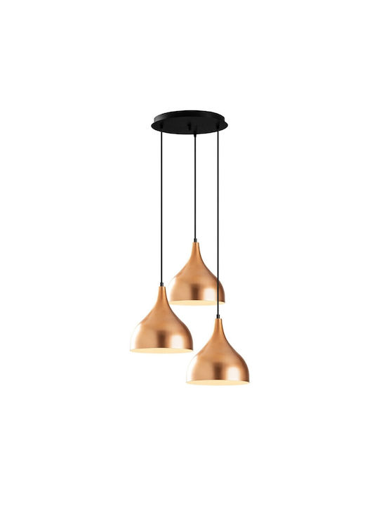 Megapap Oslo Κρεμαστό Φωτιστικό Χάλκινο με Ντουί E27 47x30x122εκ.