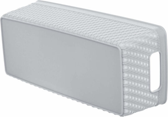 Kadax Coș De Depozitare Din Plastic Alb 10x24.5cm
