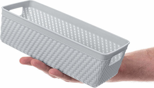 Kadax Coș De Depozitare Din Plastic Alb 10x24.5cm