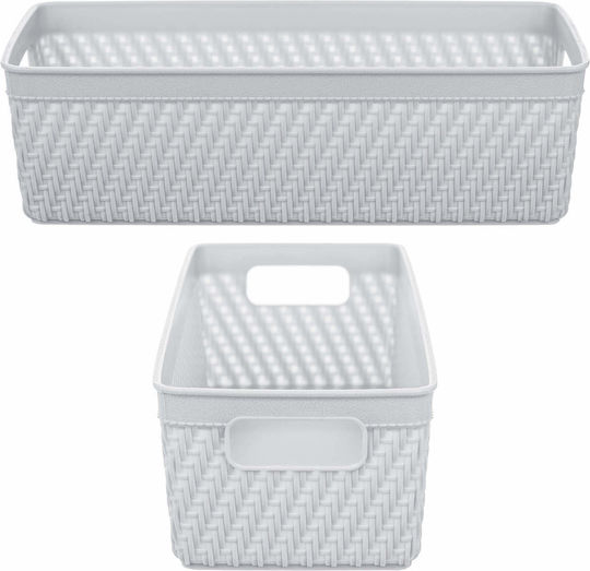 Kadax Coș De Depozitare Din Plastic Alb 10x24.5cm