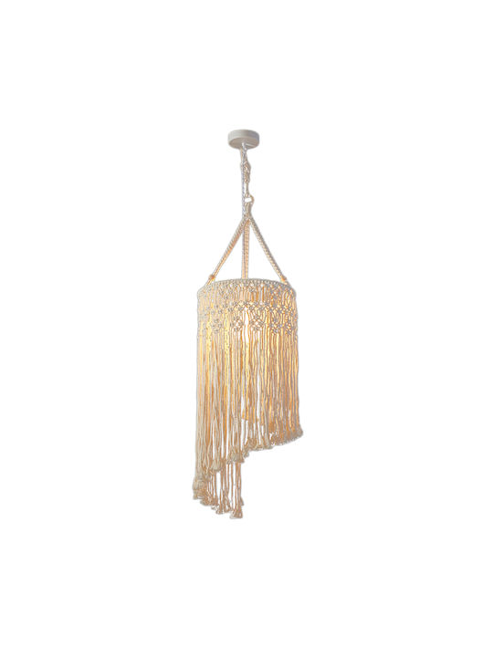 ARlight PDC 6820 Κρεμαστό Φωτιστικό Λευκό Boho με Ντουί E27 30x70εκ.