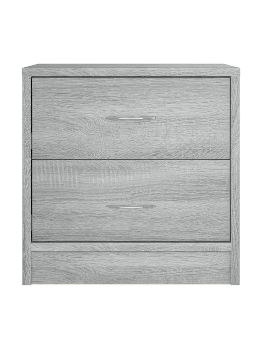 Wooden Grey Bedside Tables 2pcs 40x30x40cm