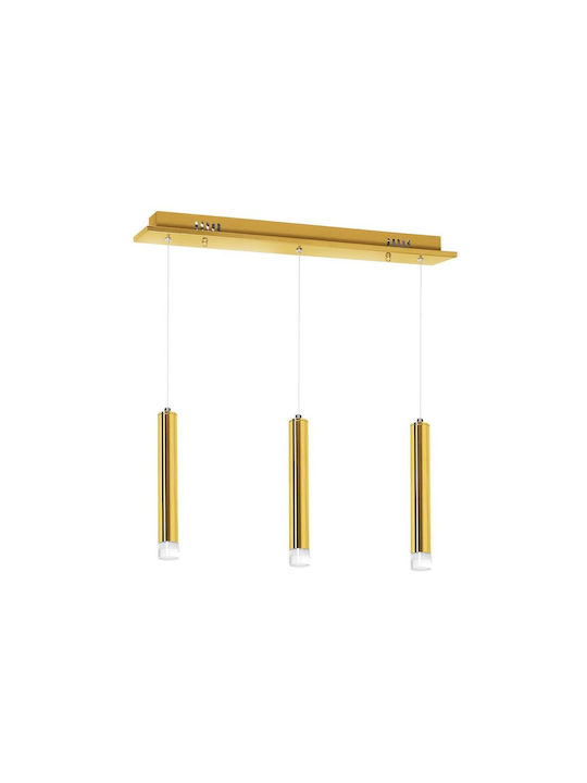 Eko Light Goldie Ρυθμιζόμενο Κρεμαστό Φωτιστικό Χρυσό LED Ράγα
