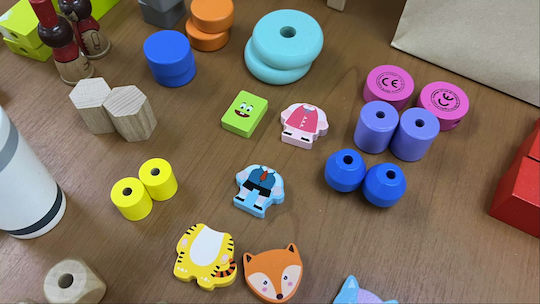 Malvys Cuburi de Construit Educative din Lemn