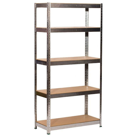 Dexion Galvanized Shelf 75x45x180cm With 5 Shelves Total Load Capacity 500kg