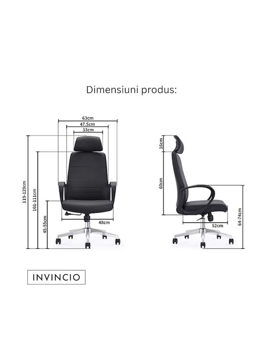 Invincio Duffy-h Scaun De Birou De Director Cu Inclinare Negru