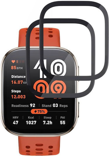 Techsuit Nano Flex Full Face Tempered Glass For Amazfit Bip 6 2 Pieces
