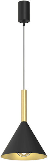 Eko Light Lustră Suspendată Negru 21x21cm.