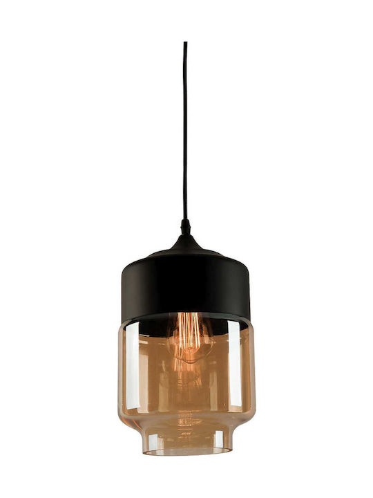 Zambelis Lights Adjustable Pendant Light Black with Socket E27 18x30cm