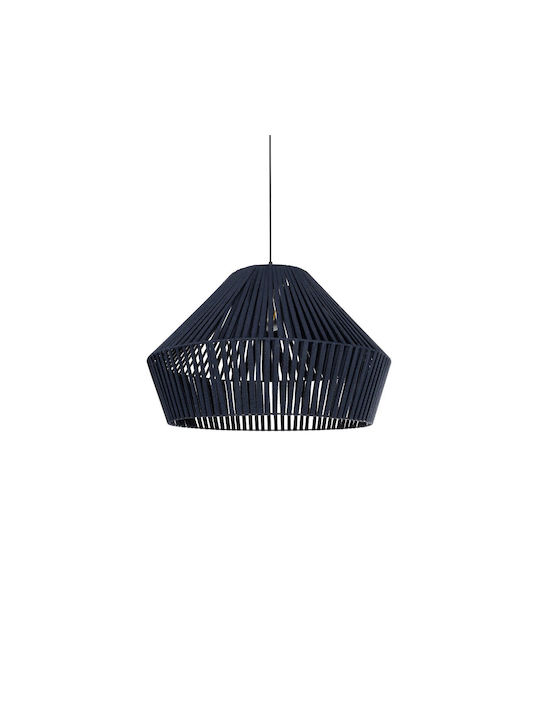 GloboStar Nui Lustră Albastru Boem cu frânghie pentru Dulie E27 60x60x41cm.