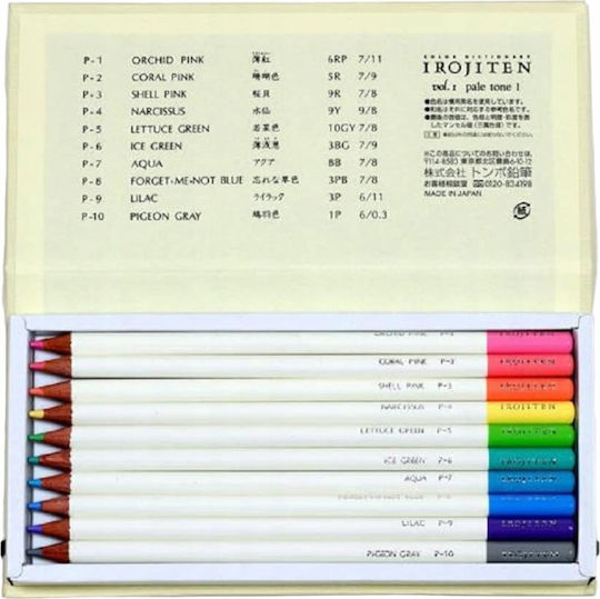 Сет Моливи Tombow Irojiten Том 1 Нежни Оттенъци L 10 Бр