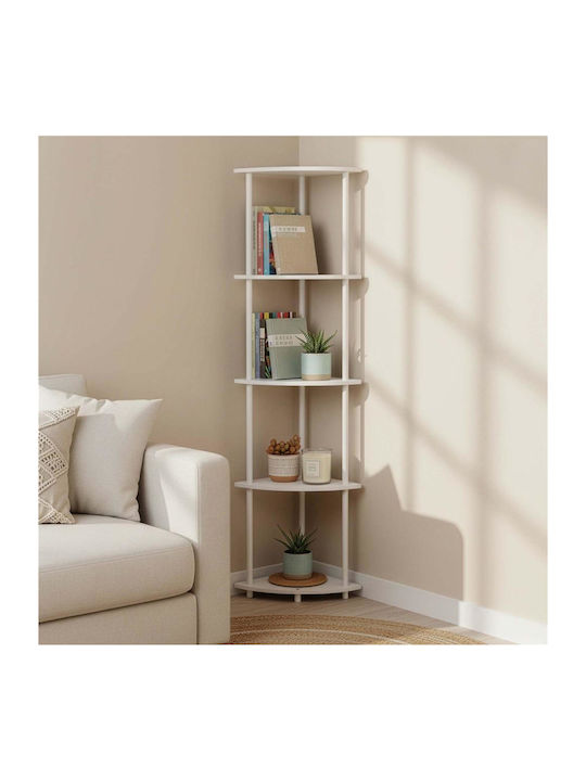 Bibliotecă De Pardoseală Albă 30x30x147cm