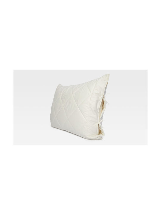 Valeria Home Μαξιλαροθήκη Καπιτονέ Λευκή 50x75εκ.