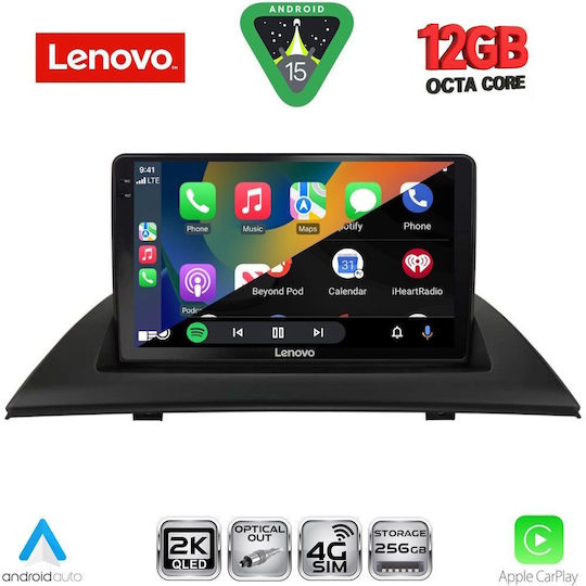 Lenovo Car Audio System for BMW X3 (E83) / X1 / X3 / X4 2003-2010 (Bluetooth/USB/WiFi/GPS/Apple CarPlay/Android Auto) with 9" Touch Screen